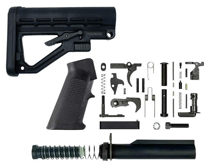 実物CAR-15 STOCK MIL-SPEC POLYMER BLACK TS AR-15 Mil-Spec Carbine Stock Collapsible Polymer - Black