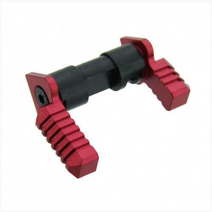 Tacfire AR15 Ambidextrous Safety Selector Lever Gen2- Aluminum Red