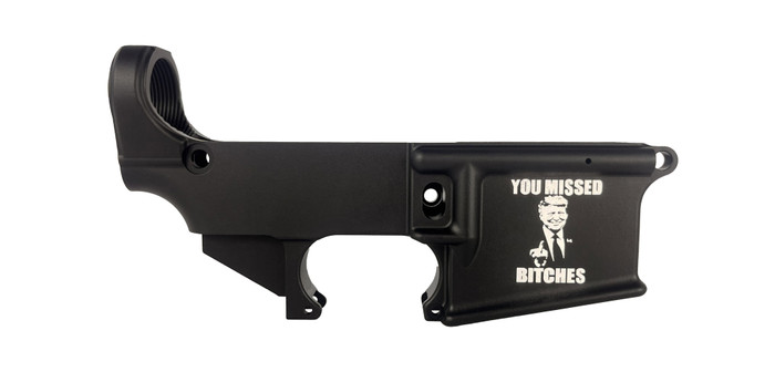 AR15 Anodized 80% Lower Receiver - You Missed - Optional Engravings ^