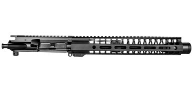 BG 10.5" 300 BLK Upper Receiver - Black | FLASH CAN | 12" M-LOK | Without BCG & CH