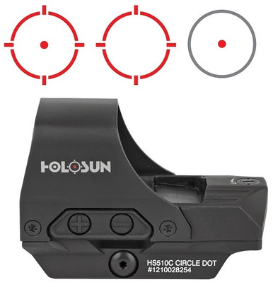 HS510C Holosun Holographic Circle Dot Open Reflex Sight - Red Dot