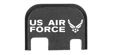 Engraved Aluminum Slide Cover Plate for Glock - AIR FORCE