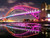 Harbour Bridge lights up beautiful while on water taxi on Sydney Harbour.