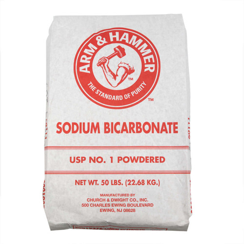 Arm & Hammer Sodium Bicarbonate USP Grade 1 50 lb Bag Front