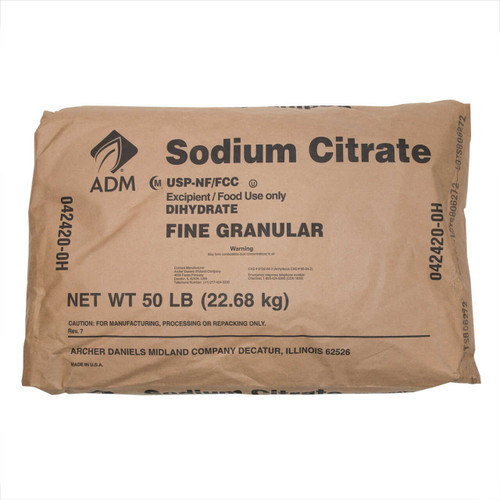 Sodium Citrate Dihydrate USP, Fine | 50 lb Bag