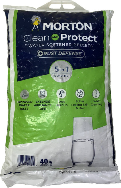 Morton Clean and Protect Water Softening Pellets | 40 lbs Bag