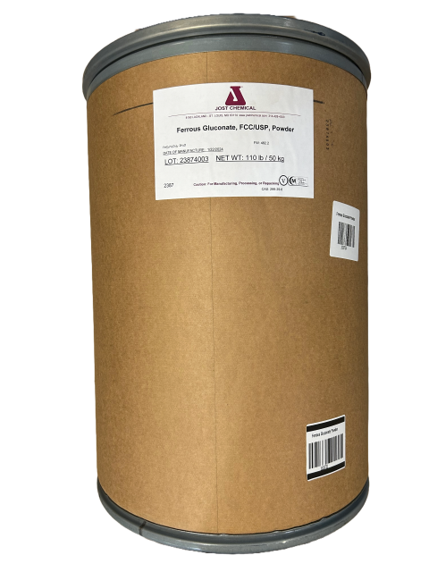Ferrous Gluconate Powder USP FCC | 110 lb Drum