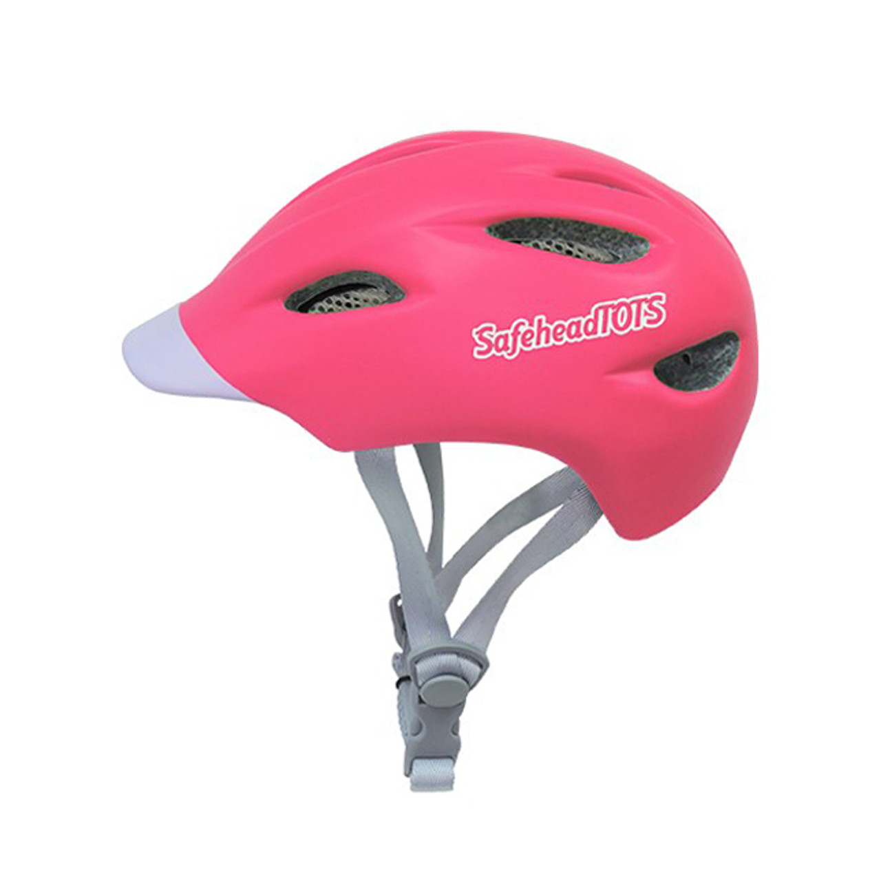 pink and purple bike helmet