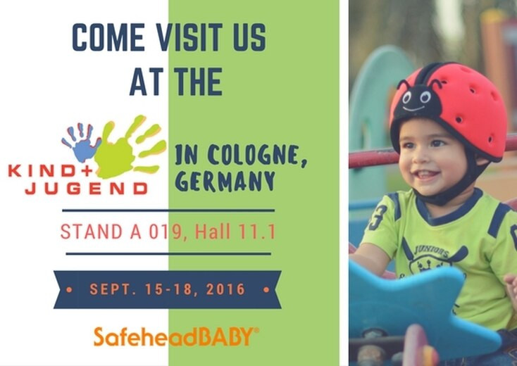 SafeheadBABY exhibiting at the Kind und Jugend Exhibition at Cologne, Germany.
