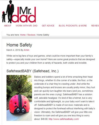 SafeheadBABY reviewed by America's most trusted dad - Armin Brott