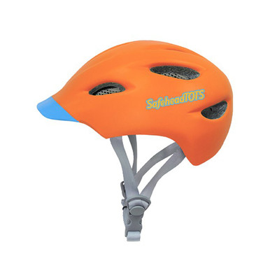 XS Toddler Bike Helmet - ORANGE blue - Safehead Inc