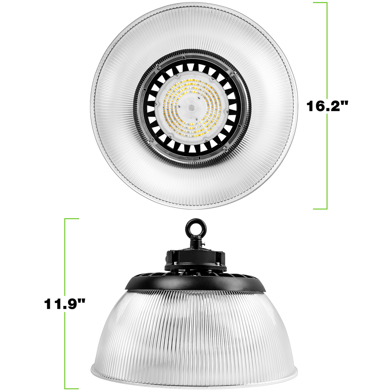 100W UFO HIBAY 4000K W REFL - 14400 LMS BLACK DIM 120-277V - PLT