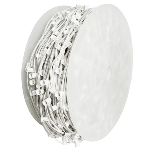 C9 1000FT SPT-2  12IN SPACE - 18 AWG  WHITE WIRE 1000 SOCKETS - CMS-10116