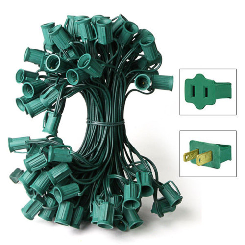 C7 25FT SPT-1 12IN SPACE - 20 AWG GREEN WIRE 25 SOCKETS - CMS-10119