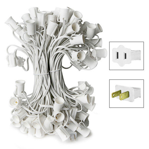 C9 25FT SPT-1 12IN SPACE - 20 AWG WHITE WIRE 25 SOCKETS - CMS-10127