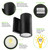 LED DOWN WALL SCONCE 10W SLCT - 800LM 5CCT 90CRI - PLT-12711