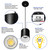LED 4IN CYL PENDANT 3500K BLWH - 1045 TO 2350LM - PLT-90393