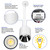 LED 6IN CYL PENDANT 3500K WHCH - 2100 TO 4200LM - PLT-90399