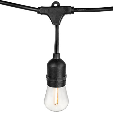 LED S14 1W 48BULB SUSPND STNGR - 2700K BLACK WIRE 120V - PLT-13558