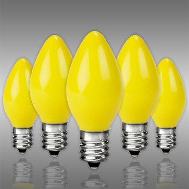C7 5W YELLOW OPAQUE - 130V 25PK - HLS-C7OYEL - PLT