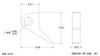 Detailed dimensions of the shackle tab.