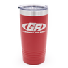 GenRight 20 oz. Insulated Laser Engraved Stainless Steel Tumbler Cup (Red)