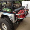 Tony uses the cargo rack for carrying extra gear to go camping on the Rubicon