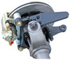 Drivers Side Currie 1 Ton Knuckle (Left) on axle housing with optional hi-steer arm.