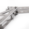 Close up of eccentric stops for the throttle pedal