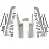 Full kit includes cage tie in, kickplates, hardware and corner guards for V1 Cage