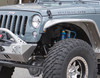 Cleanly mounted LED side marker lights on a Jeep JK