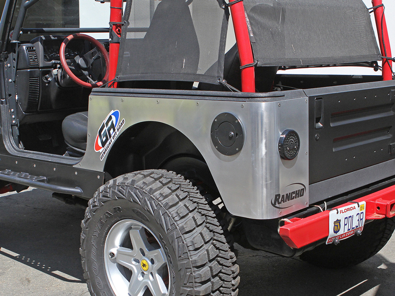 Jeep Wrangler Corner Guards Jeep TJ Standard Aluminum Guards Off