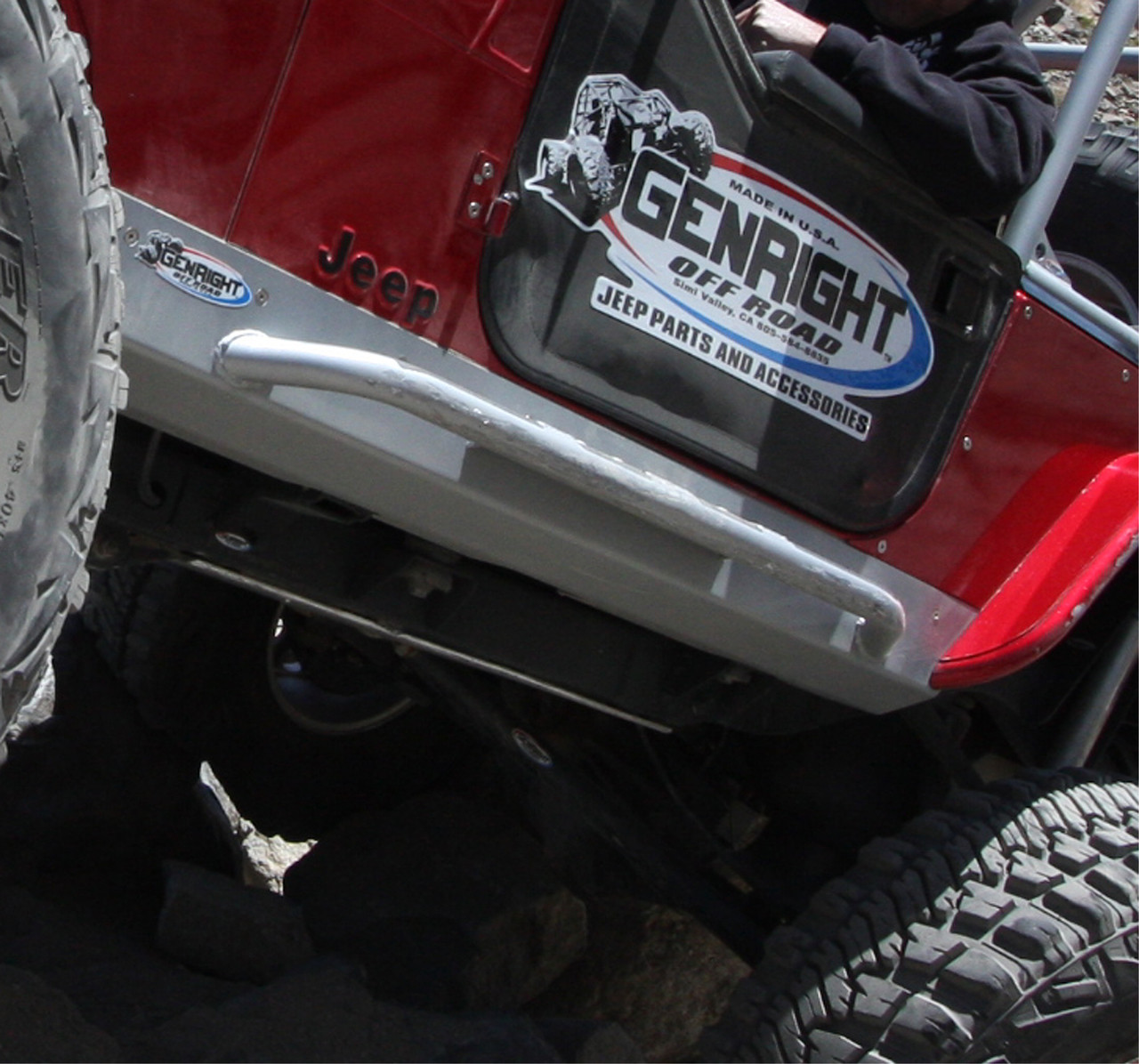 Jeep Mini Boat Side Rocker Guards | Jeep Rock Sliders | GenRight Off Road