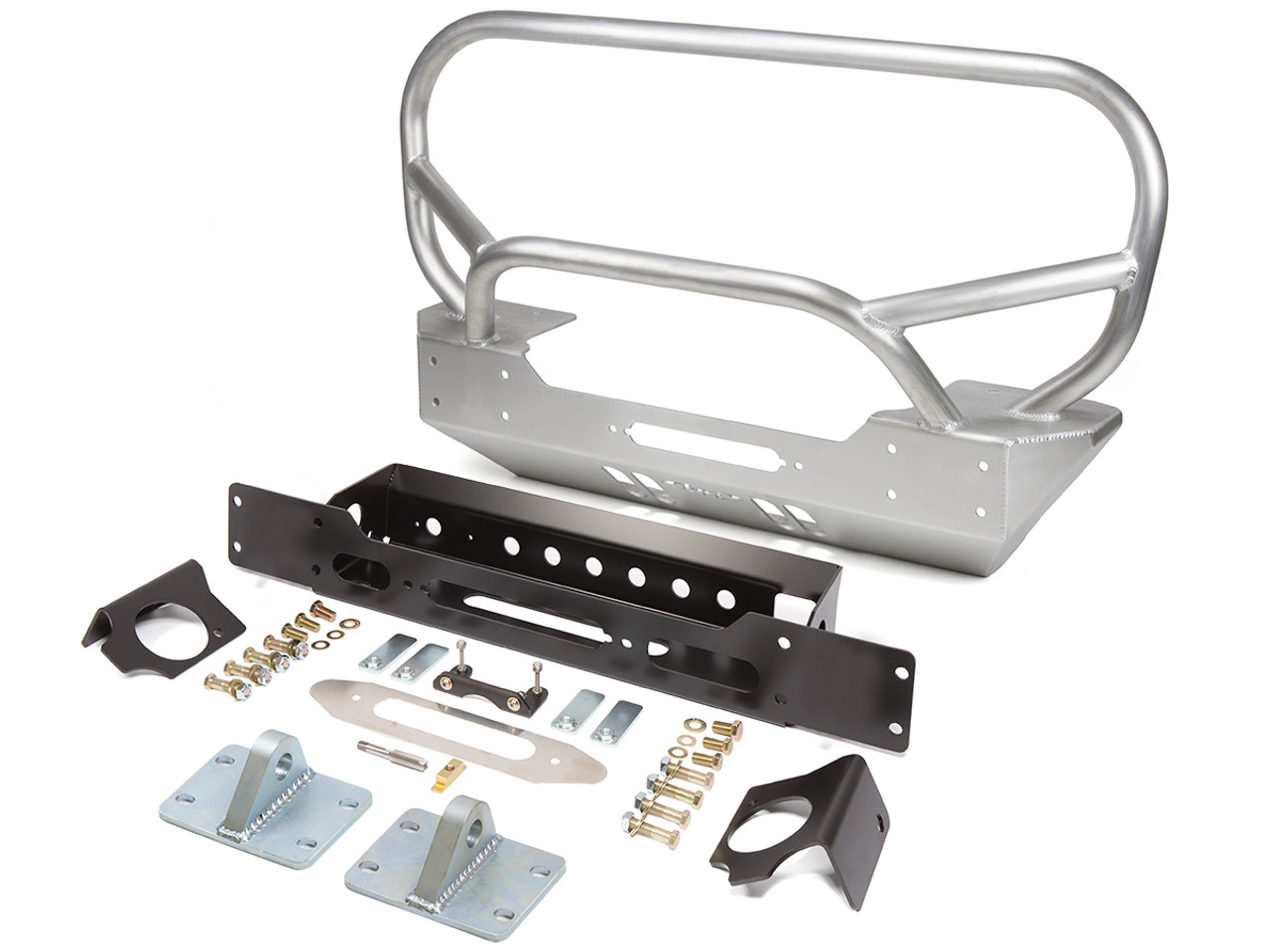 JK Low Profile Winch Guard Front Bumper - Aluminum