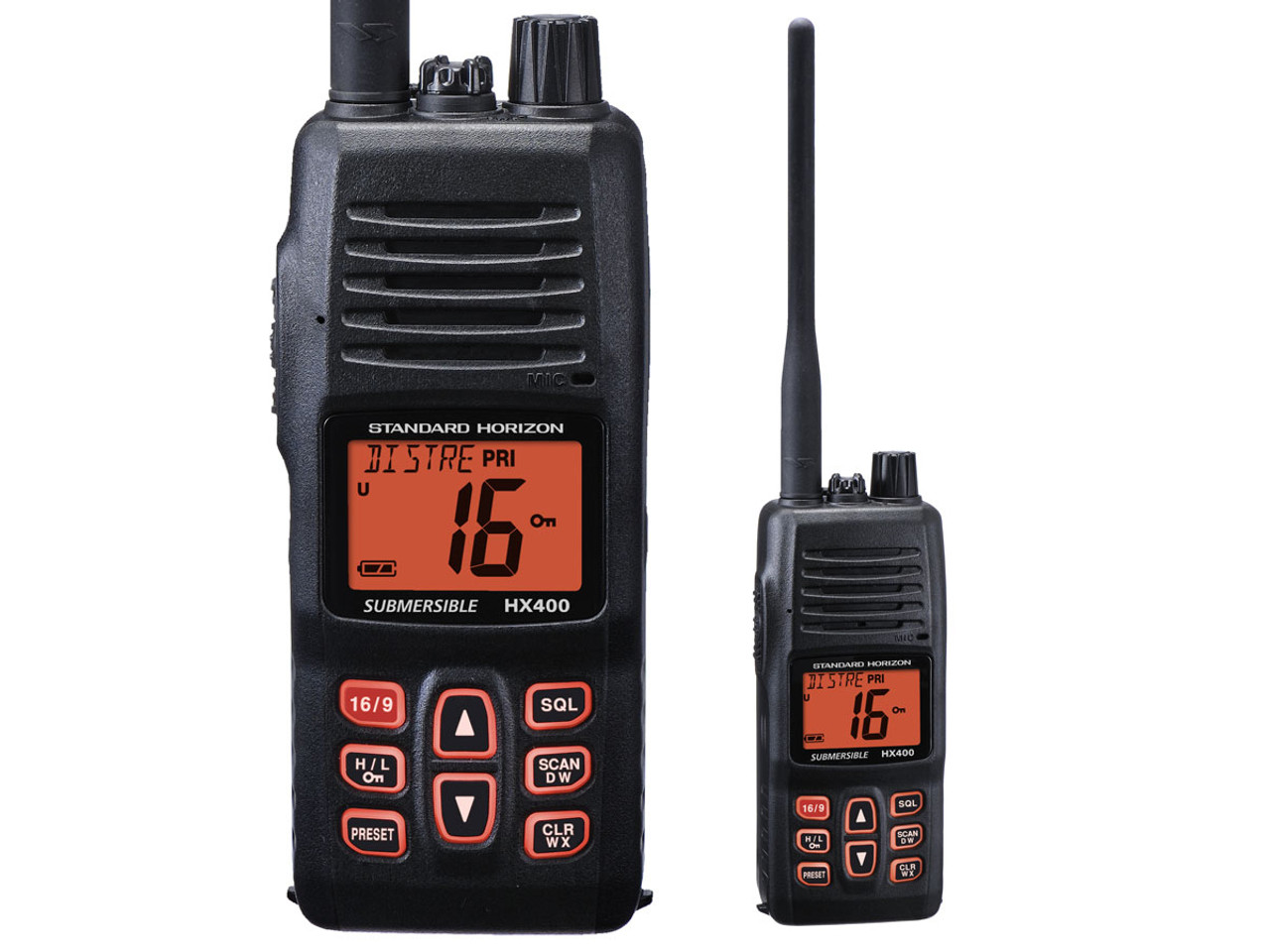 VHF HX400 Waterproof 5-Watt Handheld Radio