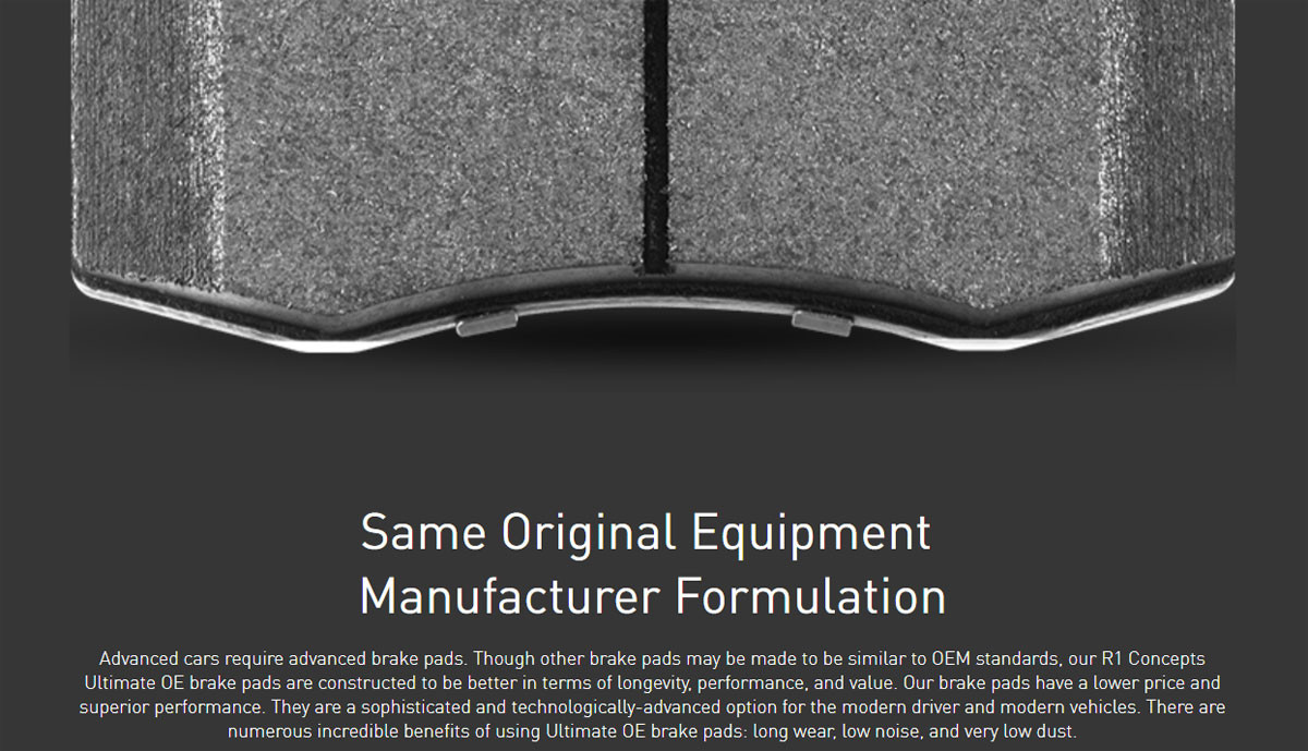 R1 Concepts Jeep Brakes Jeep JL Rubicon Front Brake Pads Off Road