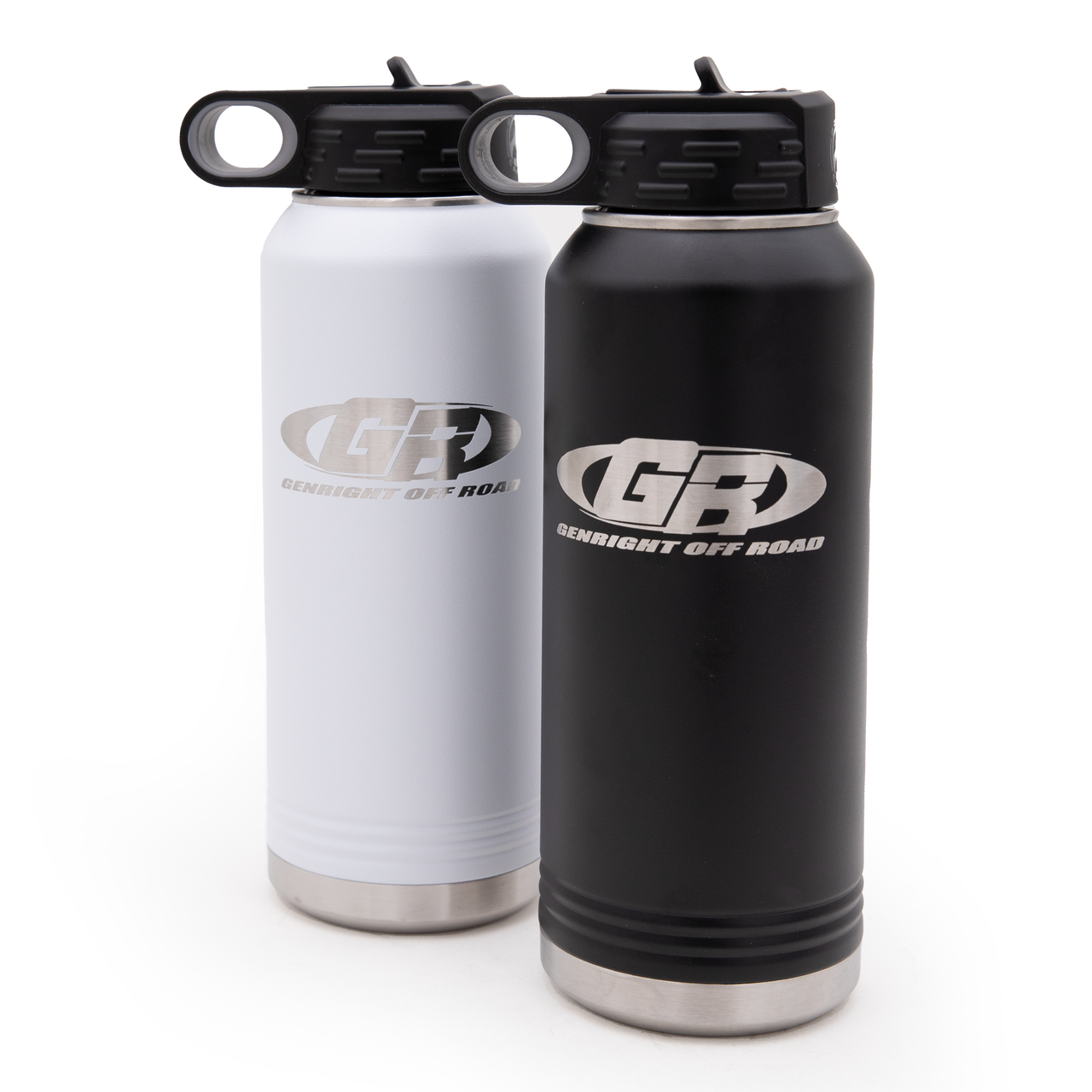 GenRight 32 oz. Insulated Laser Engraved Stainless Steel Water Bottle