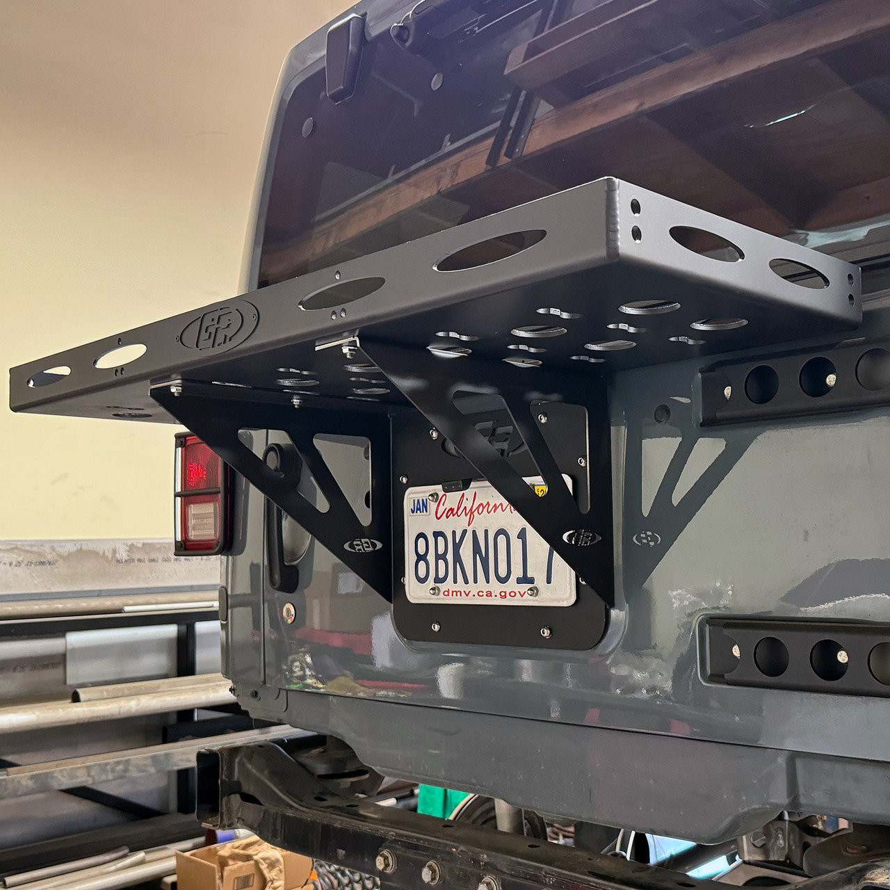 Genright Brackets Jeep JK Tailgate Mounts | Overland Cargo Carrier Brackets | GenRight ...