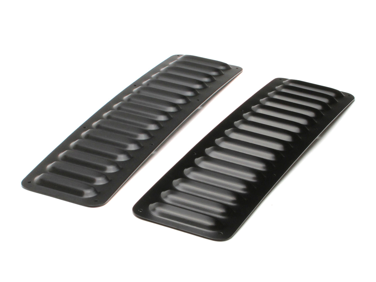 Hood Louver Set, 2pc Long BLACK | GenRight Jeep Parts