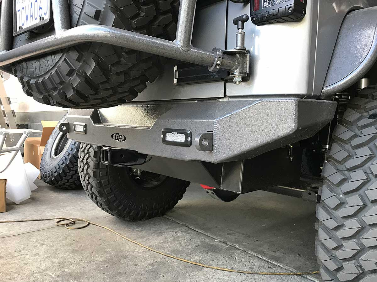 Jeep JK Rear Bumper w/ Tow Points JK Aluminum Back Bumper GenRight