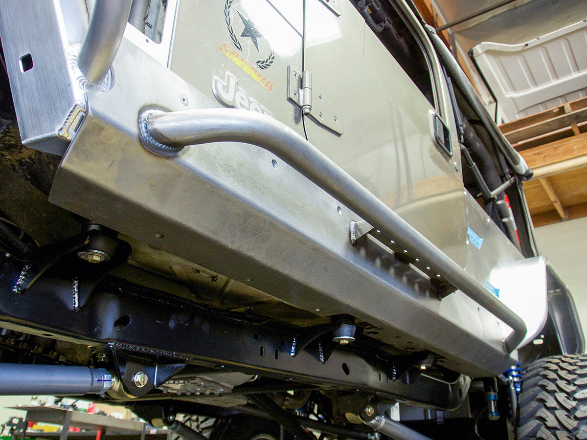 Jeep Mini Boat Side Rocker Guards | Jeep Rock Sliders | GenRight Off Road