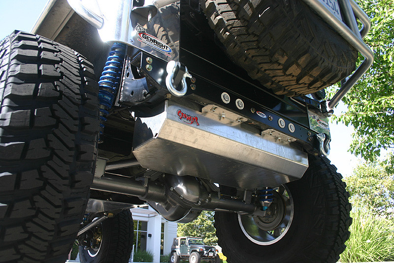 TJ/LJ/YJ Rear Bumper Plate with Tow Points GenRight Jeep Parts