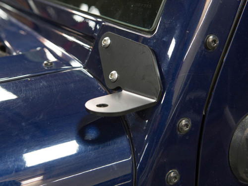 Jeep JK windshield Light Mount Installed Jeep JK windshield Light Mount Installed