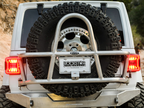 Shown with a 40" tire and GenRight's camera relocation license plate frame Shown with a 40" tire and GenRight's camera relocation license plate frame