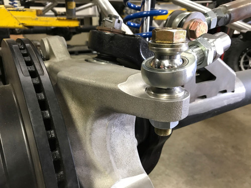 Close up of the forged knuckle with GenRight Steering heim Close up of the forged knuckle with GenRight Steering heim
