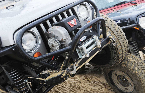 Warn 8274 Heavy Duty Winch Mount on a GenRight Off Road front bumper Warn 8274 Heavy Duty Winch Mount on a GenRight Off Road front bumper