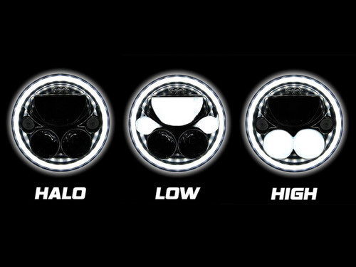 High Four Adapter JK VisionX Vortex LED Headlight | Jeep