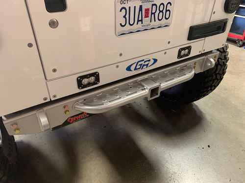 Bumper painted silver mounted on Jeep Bumper painted silver mounted on Jeep