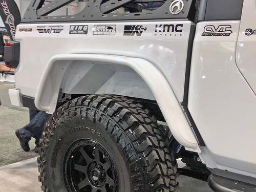 Jeep Gladiator (JT) Rear Tube Fenders powder coated & shown w/40" tire Jeep Gladiator (JT) Rear Tube Fenders powder coated & shown w/40" tire