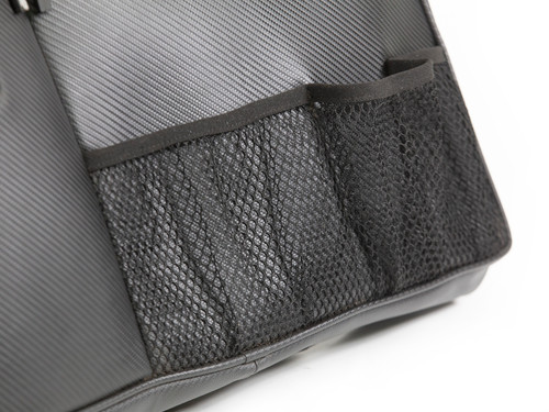 Mesh pockets to hold water bottles and other easy to access accessories Mesh pockets to hold water bottles and other easy to access accessories